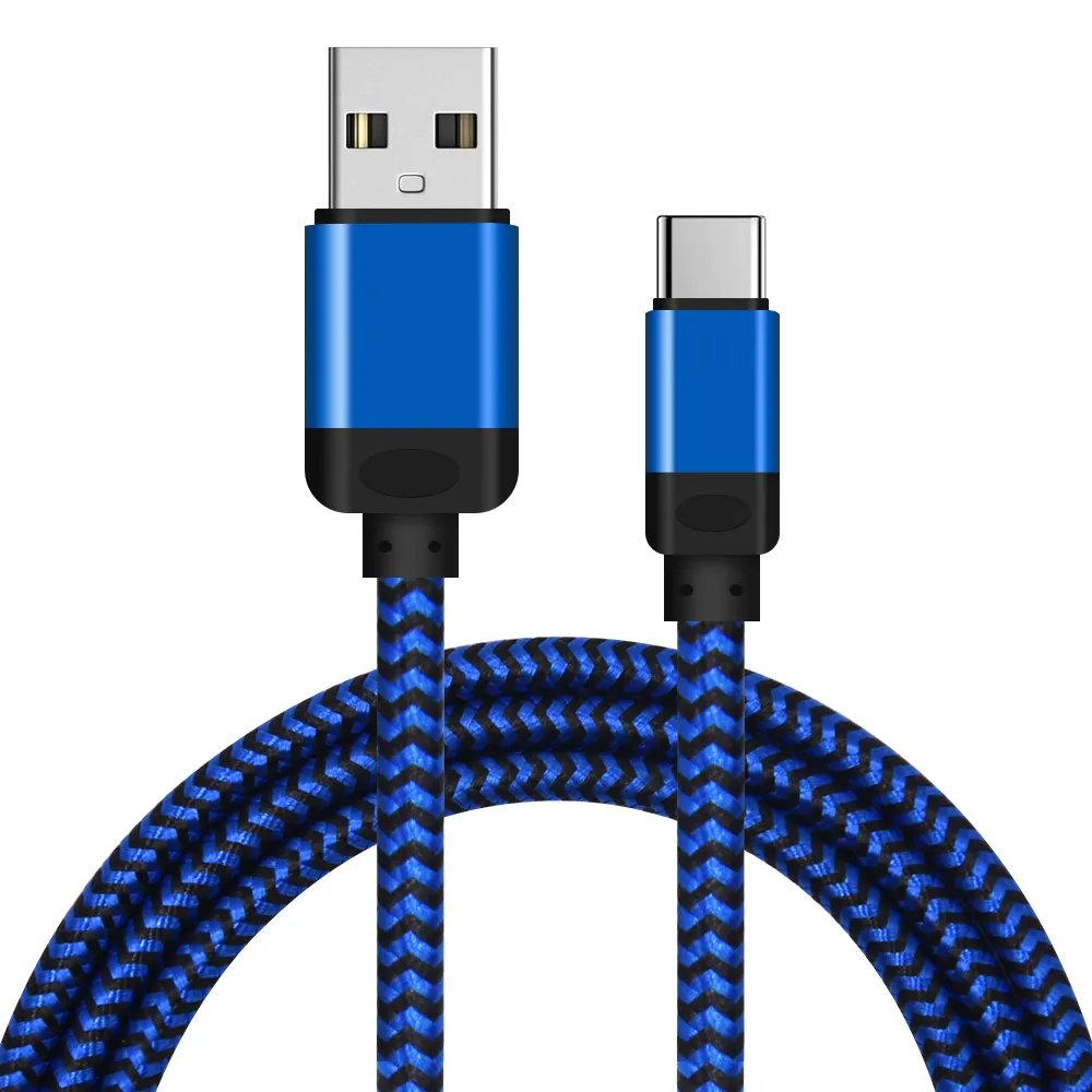 High Quality Certified 10 Foot Type C Phone Charging Cable USB Nylon 10 FT Type USB-C