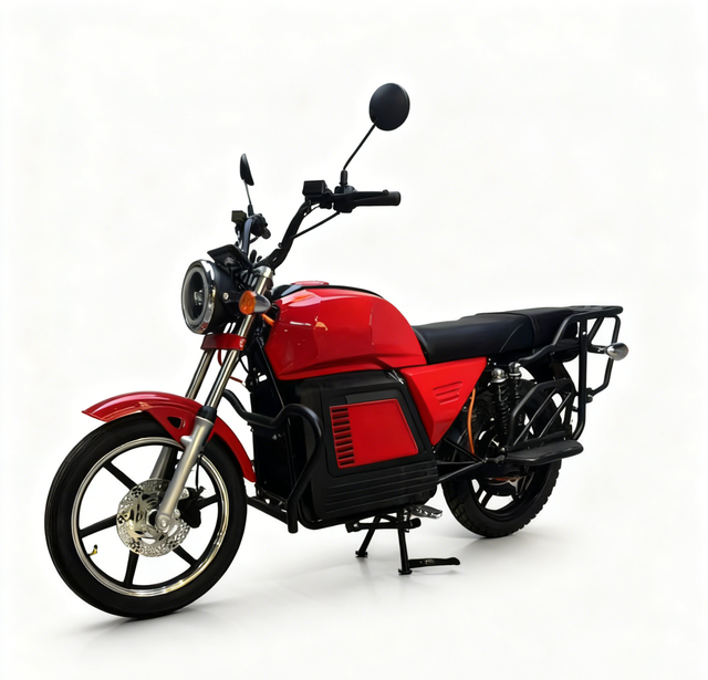 New Cruiser Electric Motorcycle 2000W Motor 72V45Ah Lithium Battery with 110KM Range Disc Brake for Long Distance