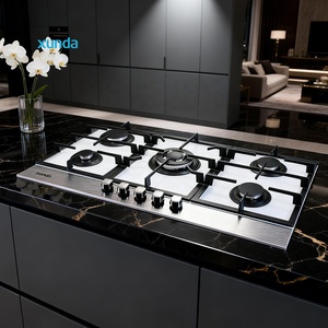 Piano Cottura a Gas Xunda a 5 Fuochi, Elettrodomestico da Cucina Professionale, Piano Cottura a Gas Incasso in Vetro Temperato per Uso Domestico e Alberghiero - Product Image 1