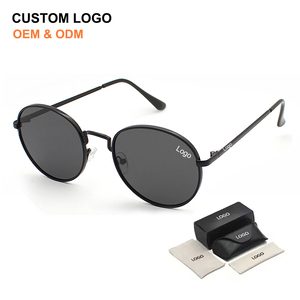 2025 Trending Classic Metal Round Frame Sun Glasses Retro Hip Hop Punk Style Shades Men and Women Personality Sunglasses Custom - Product Image 1