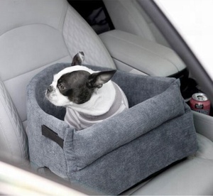 Asiento de cubo elevador de coche para mascotas, asiento de coche portátil, cama para perro, cama de viaje para mascotas con cinturón de seguridad - Product Image 1