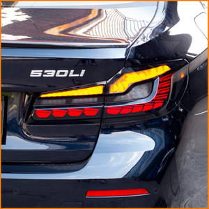 Pour BMW Série 5 G30 G38 2018 2019 2020 : Feux arrière OLED style GTS, amélioration avec feux arrière LED séquentiels double échelle de dragon - Product Image 3
