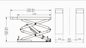 3500kg 2.16m シザー式カーリフト（自動車修理・整備用リフト） - Product Image 6