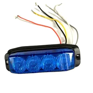 4个发光二极管蓝色频闪灯汽车R65陀螺仪发光二极管bleu热卖紧急频闪灯警告闪光灯蓝色迷你频闪灯