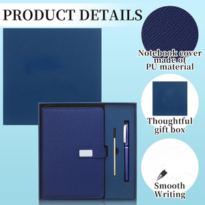 Cuaderno de Lujo Personalizado A5, Recargable, con USB, Juego de Regalo de Papelería, Cuaderno de Negocios en Caja de Regalo de Cuero con Bolígrafo - Product Image 3