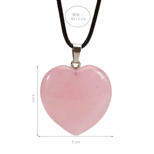 Collana Corta con Ciondolo a Forma <span class=keywords><strong>di</strong></span> Cuore in Agata Rosa Cristallina, Collana con Corda in Pelle e Pietra Naturale, Regalo <span class=keywords><strong>di</strong></span> San Valentino, Gioielli - Product Image 6