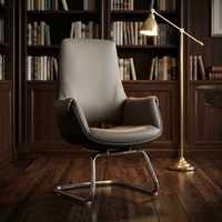 Chaises de visiteur de direction du gouvernement de meubles commerciaux modernes en cuir de luxe haut de gamme pour les cadres de bureau
