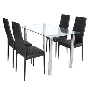 Популярный классический современный кухонный стол, обеденный маленький обеденный стол, набор из 4 стульев, обеденный стол с 4 стульями для гостиной - Product Image 6