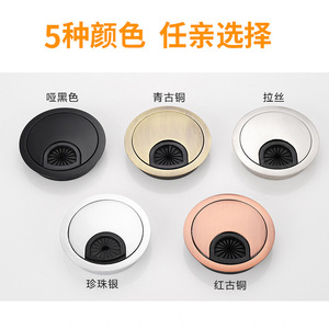 Boîte de gestion de câbles ronde en alliage de zinc, couvercle anti-poussière détachable pour l'organisation des fils sur le bureau ou le mur R99112 - Product Image 5