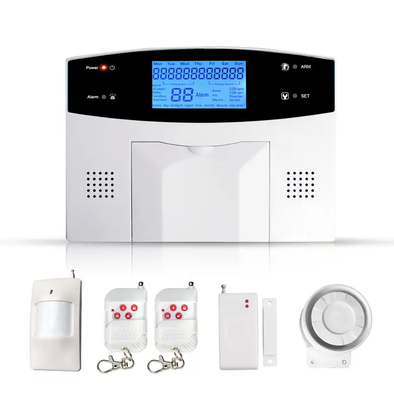 Security 433mhz alarmsysteem smart apparaten beveiliging apparaten in deur gsm lcd alarm systeem