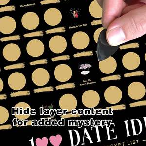 Affiche à gratter personnalisée avec <span class=keywords><strong>100</strong></span> idées de rendez-vous, liste de choses à faire, livre à gratter, défi pour couples, livre à gratter - Product Image 5