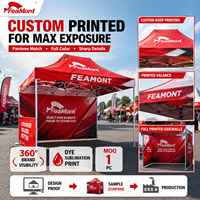 Tonnelle pliante commerciale FEAMONT, imperméable, type pop-up, pour stand de marché, salon professionnel, événement, fournisseur OEM
