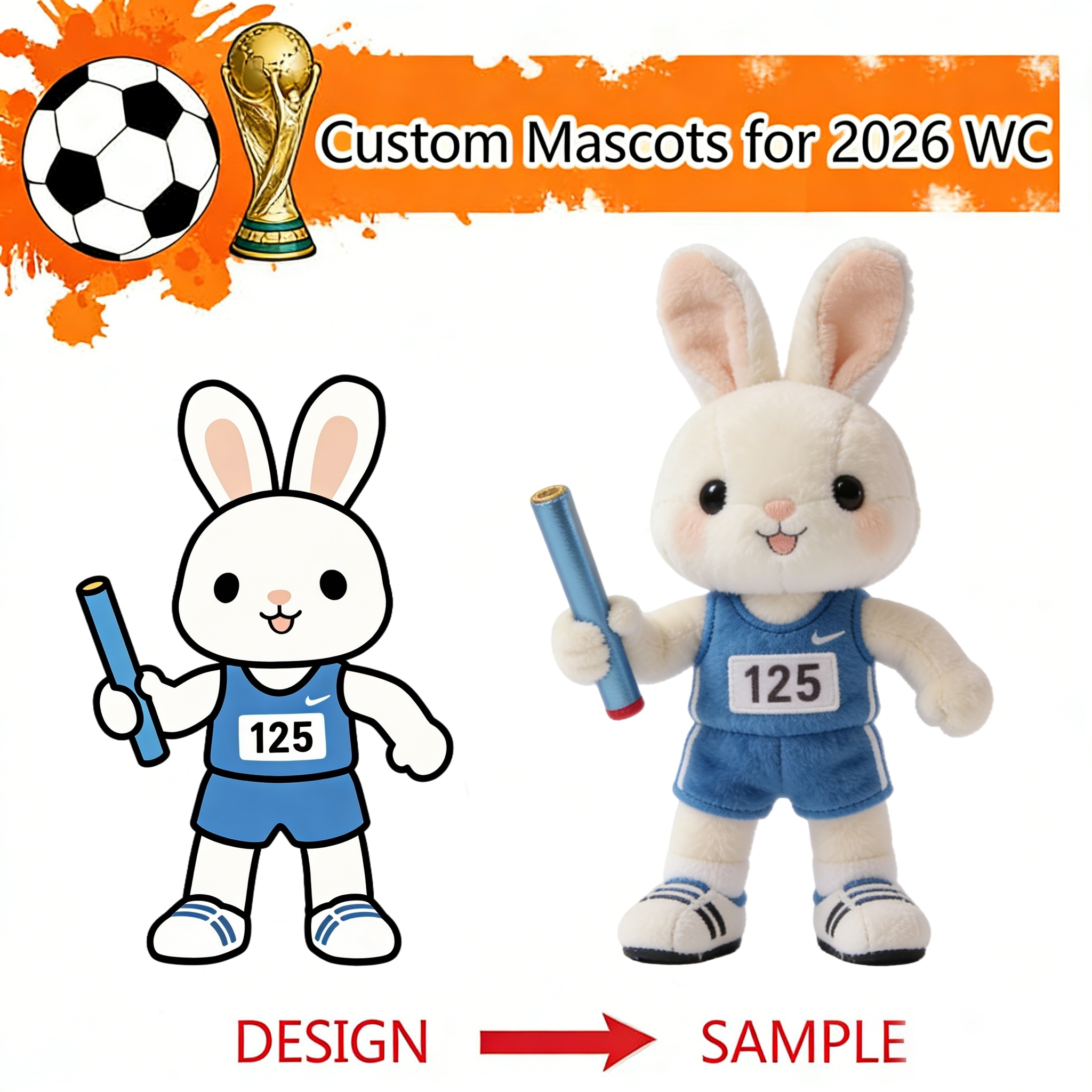 Coniglio di peluche personalizzato