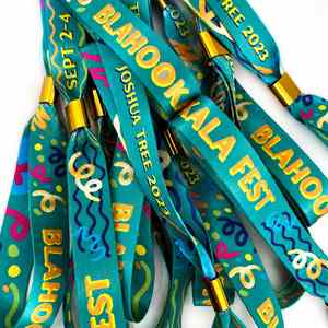 Pulseras de Tela para Eventos, Pulseras de Tela Personalizadas, Pulseras de Identificación Ajustables para Festivales de Música, Carnavales, Deportes - Product Image 1