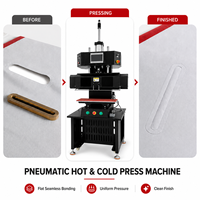 Presse pneumatique à chaud et à froid pour le collage de tissus de vêtements sans couture, haute précision, stable, contrôle à 4 étapes