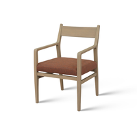 Chaise de salle à manger rembourrée en éponge haute densité avec cadre en bois de chêne pour restaurant, café, hôtel