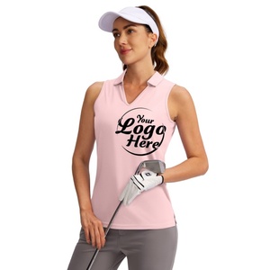 Chemise de golf sans manches pour femmes, débardeur de tennis à col en V, polos de golf pour femmes _ Vêtements - Product Image 6
