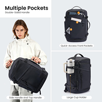 Sac à dos de voyage décontracté minimaliste de grande capacité, personnalisable/OEM, multifonctionnel, imperméable, pour ordinateur portable