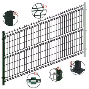 Hàng Rào Vườn Các Tòa Nhà Cung Cấp Ngoài Trời Vật Liệu Kim Loại 3D Uốn Cong Hàn Dây Thép Lưới Dễ Dàng Lắp Ráp PVC Hàng Rào - Product Image 5
