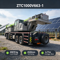 Grue mobile d'occasion de haute qualité 100t, flèche télescopique 60,5m, hauteur de levage max. 88,4m pour les infrastructures routières