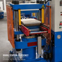 Presse de vulcanisation de caoutchouc silicone à double station avec rail coulissant et système de traitement automatique par navette de moules