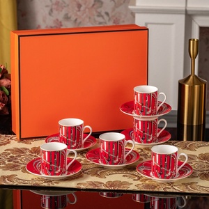 Taza de Espresso de Cerámica Exquisita y Colorida, 85 ml, Juego de Tazas de Café para Banquetes y Cenas en el Hogar - Product Image 2