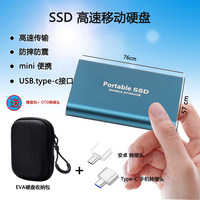 Nouveau disque dur SSD portable haute vitesse pour ordinateur portable, disque SSD externe de 1 To grande capacité, compatible avec les smartphones, type C