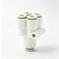 Raccord pneumatique réducteur en Y 5 voies KQ2UD PRG, connecteur rapide pour tuyau d'air 1 à 4, pour tubes PU 4mm 6mm 8mm 10mm