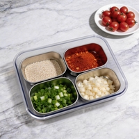 Boîte à lunch en acier inoxydable Lekfre avec poignée - Contenant de préparation de repas de voyage anti-fuite pour les collations et les fruits