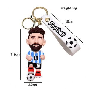 Llavero de Fútbol Nuevo de Messi, Llavero de Silicona 3D de Dibujos Animados, Accesorio de Llavero de PVC para Club de Fútbol - Product Image 4