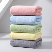 Serviette en microfibre ultra douce, biologique, tricotée, à motif ondulé, absorbante, séchage rapide, motif original, pour hôtel, spa, maison
