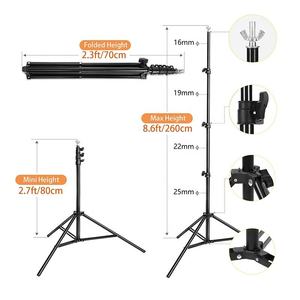 HEYU Soporte Ajustable para Fondos de Fotografía de 2.6*3M, Soporte para Fondos de Estudio de Foto y Video - Product Image 3