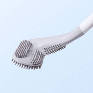 Brosse de toilette unique pour usage domestique, brosse de toilette en silicone à long manche, brosse de nettoyage murale - Product Image 4