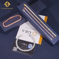Pulsera de Tenis en Oferta, Plata de Ley 925, Chapada en Oro de 18K, Collar y Pulsera de Cadena de Tenis con Diamantes Moissanite, Tienda Grande
