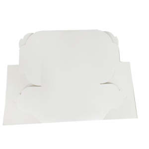 Özel logo <span class=keywords><strong>8</strong></span> 10 11 inç 350g beyaz kart beyaz kek kutusu kağit kutu pencere olmadan - Product Image 5