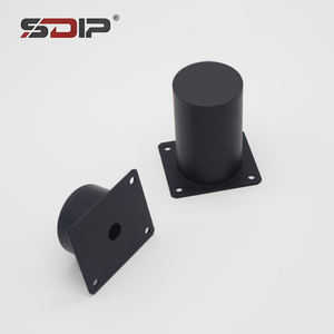 أرجل كنبات معدنية من الحديد قابلة للتعديل بتصميم أنبوبي دائري باللون الأسود المطلي بالكروم، أرجل خزائن، أرجل أثاث - Product Image 5