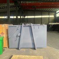 Conteneur à benne basculante XINTUO compatible avec les camions à benne basculante standard, bac à déchets robuste pour travaux routiers