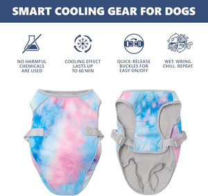 Dog Cooling Vest Heat Relief <b>Tie</b> <b>Dye</b> Polyester Pet <b>Clothes</b> for Summer Hiking Outdoor Walking Running - Product Image 2