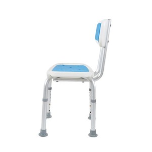 Goodstep lightweight aluminum alloy backrest shower <b>stool</b>, thickened and non-slip <b>bathroom</b> shower chair for the elderly, - Product Image 3