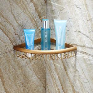 Beelee – caddie de douche d'angle de conception <span class=keywords><strong>Vintage</strong></span>, étagères d'angle de salle de bains murales en <span class=keywords><strong>laiton</strong></span>, organisateur de rangement pour les toilettes - Product Image 4