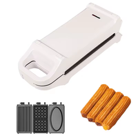 Aifa Tout en 1 simple tranche de boules de gaufres cœur crêpe omelette donuts panini presse grill mini gaufrier