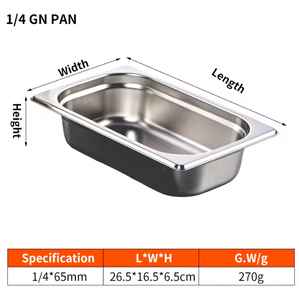 Réchaud GN en acier inoxydable multi-tailles, design standard, pour hôtels et restaurants, vente directe usine, stockage alimentaire Gastronorm 0,7 mm - Product Image 3