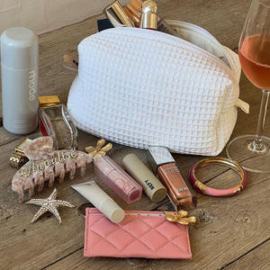 Custom Printed Waffle Embroidery <strong>Toiletry</strong> Beauty Pouch Bridesmaid Makeup Cosmetic <strong>Bag</strong> - Product Image 2