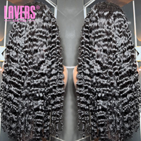 Wig Rambut Asli 13x6 Loose Deep Wave 250 Density Hd Lace Frontal Wig Wet and Wavy Curly Human Hair 13x4 HD Lace Front Wigs untuk Wanita