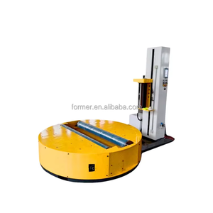 Roll Wrapping <b>Machine</b> for Polyester Film Rolls with 300% Pre-<b>Stretch</b> & Auto Sensing & Rotary Support Base - Product Image 2