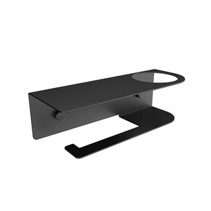 Zinc Alloy Toilet Paper Towel Rack Wall-Mounted Bathroom <b>Storage</b> with Self-Adhesive 35cm Length for Hotel Use - Product Image 4