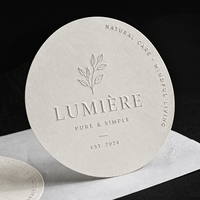 Autocollants personnalisés de luxe avec logo en relief, étiquettes en papier texturé, étiquettes pour produits de beauté et de parfumerie, adaptées aux étiquettes d'emballage