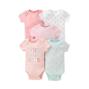 Wholesale Cute Animal Printed Short-Sleeved Climbing <strong>Jacket</strong> New Baby Summer <strong>Jumpsuit</strong> for Girls and Men Cotton Fabric - Product Image 4