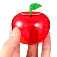 Exquise rode appelvormige fruitbewaarbak, multifunctionele PS plastic opbergdoos, metalen keukenvoedselbewaarbak