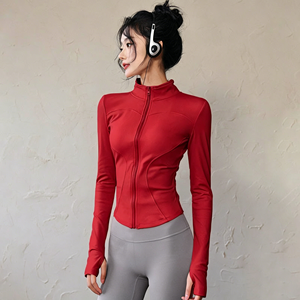 Chaqueta Deportiva Ajustada Jyn <span class=keywords><strong>para</strong></span> Correr y Hacer Ejercicio, Transpirable, de Alta Elasticidad, <span class=keywords><strong>para</strong></span> <span class=keywords><strong>Adultos</strong></span>, Ropa de Yoga de Secado Rápido <span class=keywords><strong>para</strong></span> Otoño e Invierno - Product Image 2